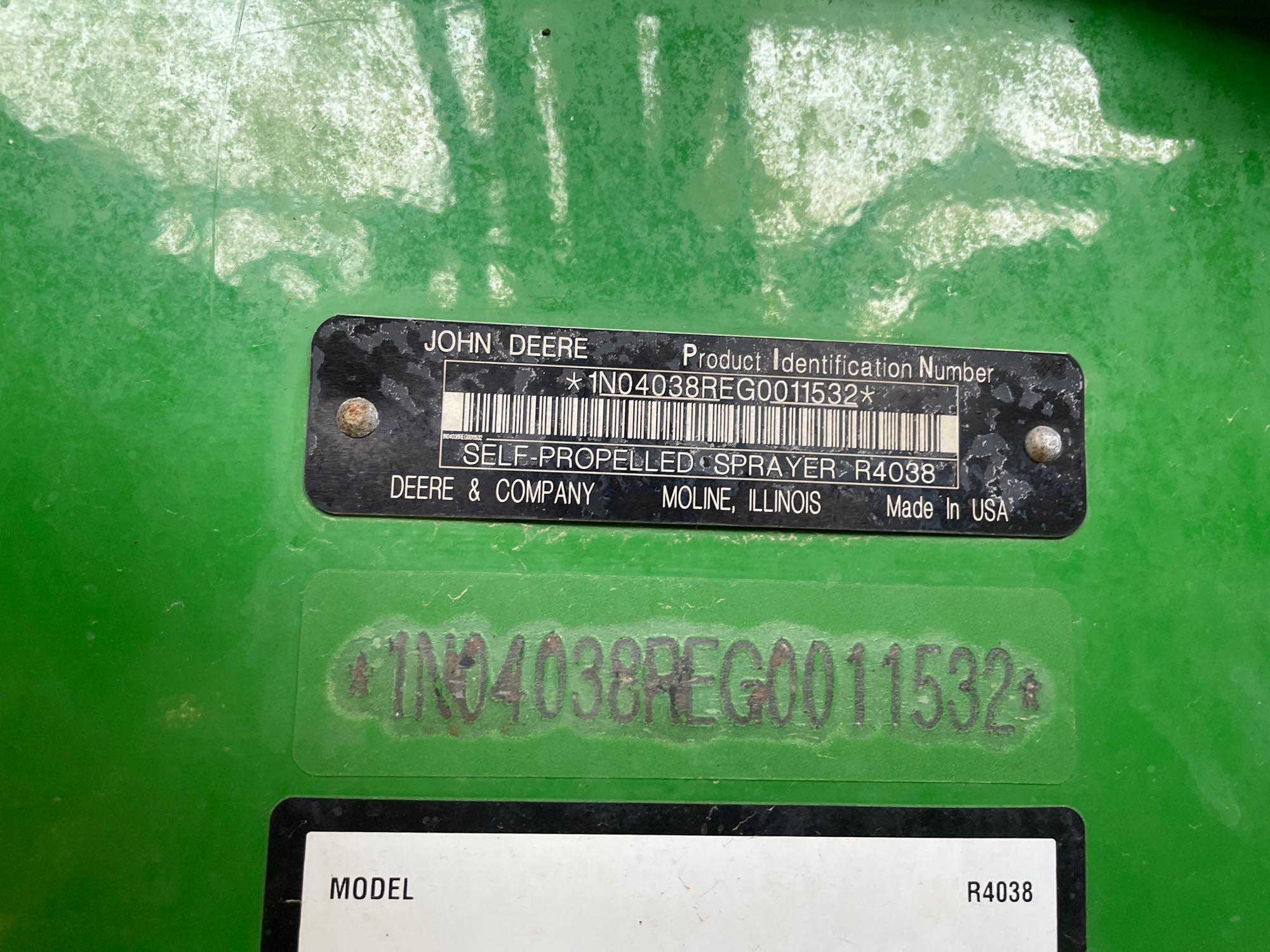 4038 JOHN DEERE SPRAYER