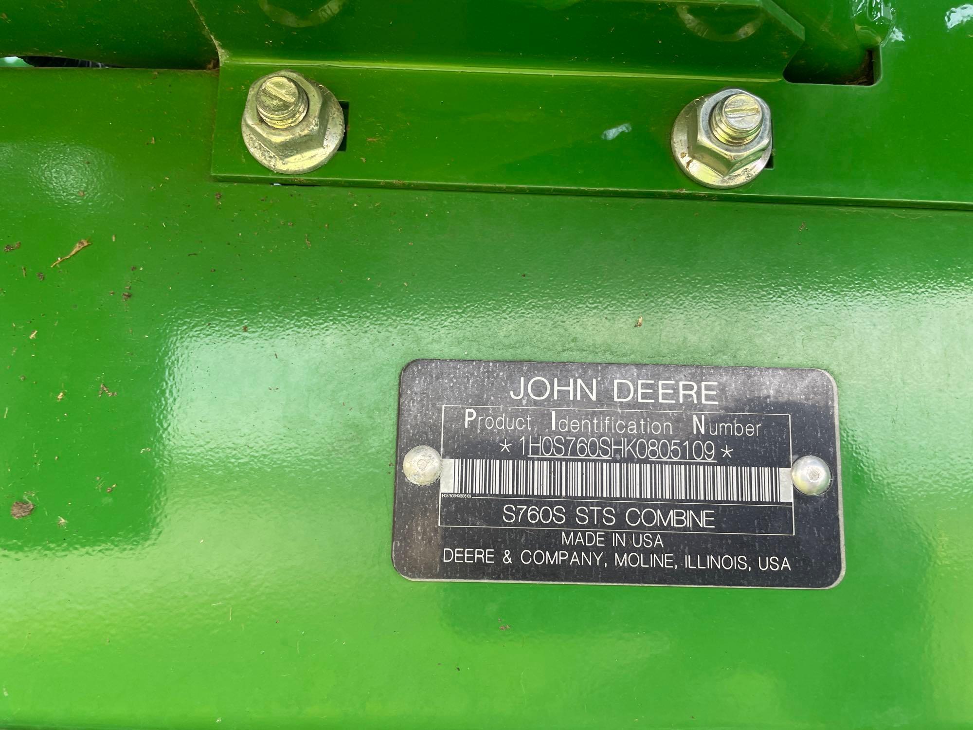 S760 JOHN DEERE COMBINE