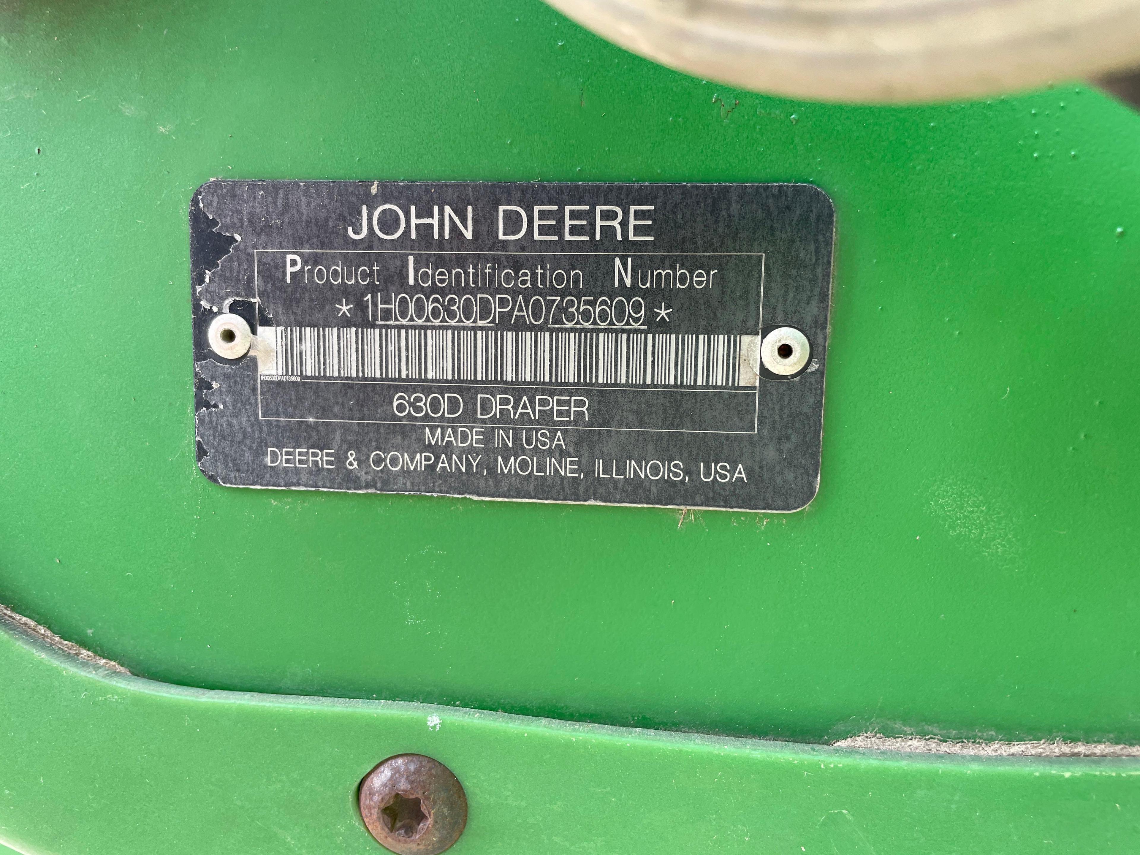 630D JOHN DEERE DRAPER PLATFORM
