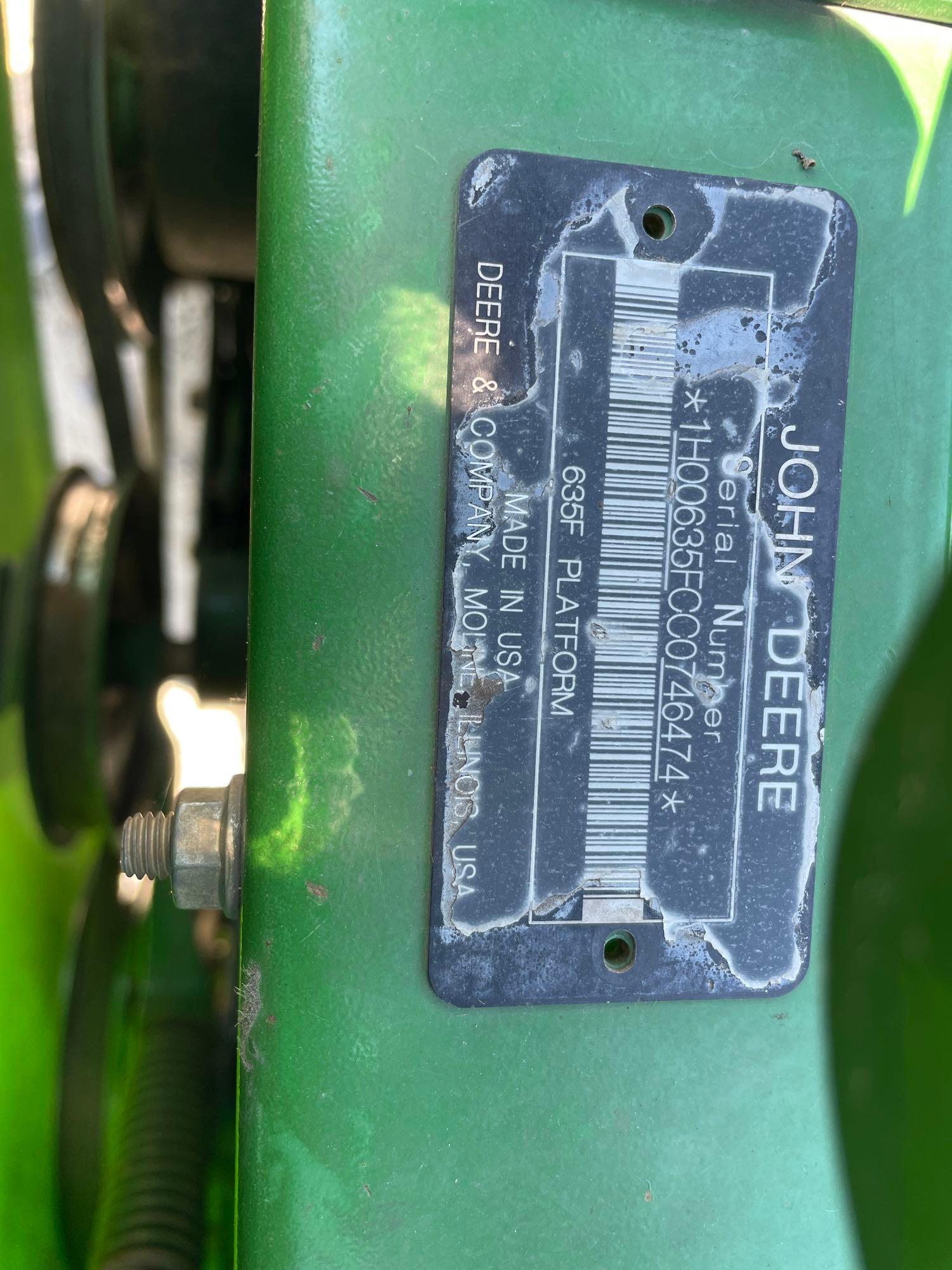 635F JOHN DEERE FLEX PLATFORM