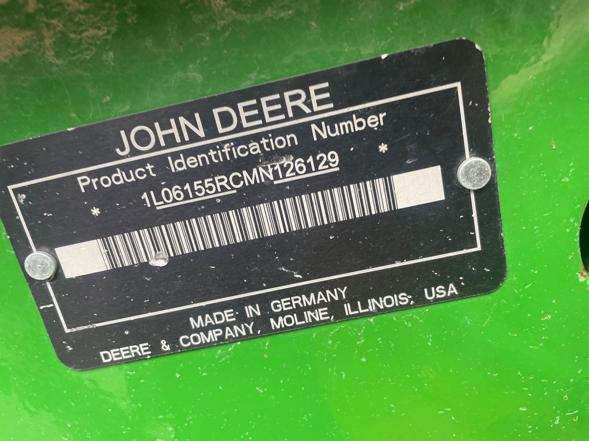 6155R JOHN DEERE TRACTOR, MFWD