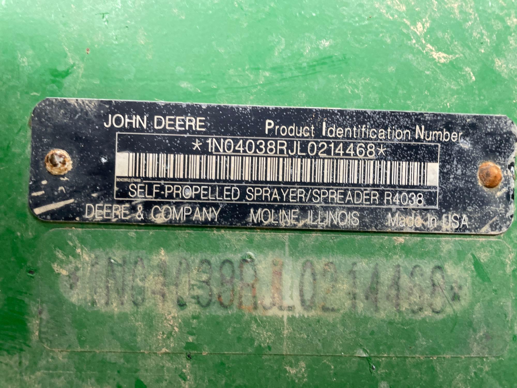 R4038 JOHN DEERE SPRAYER