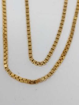 Two Gold Necklace Chains
