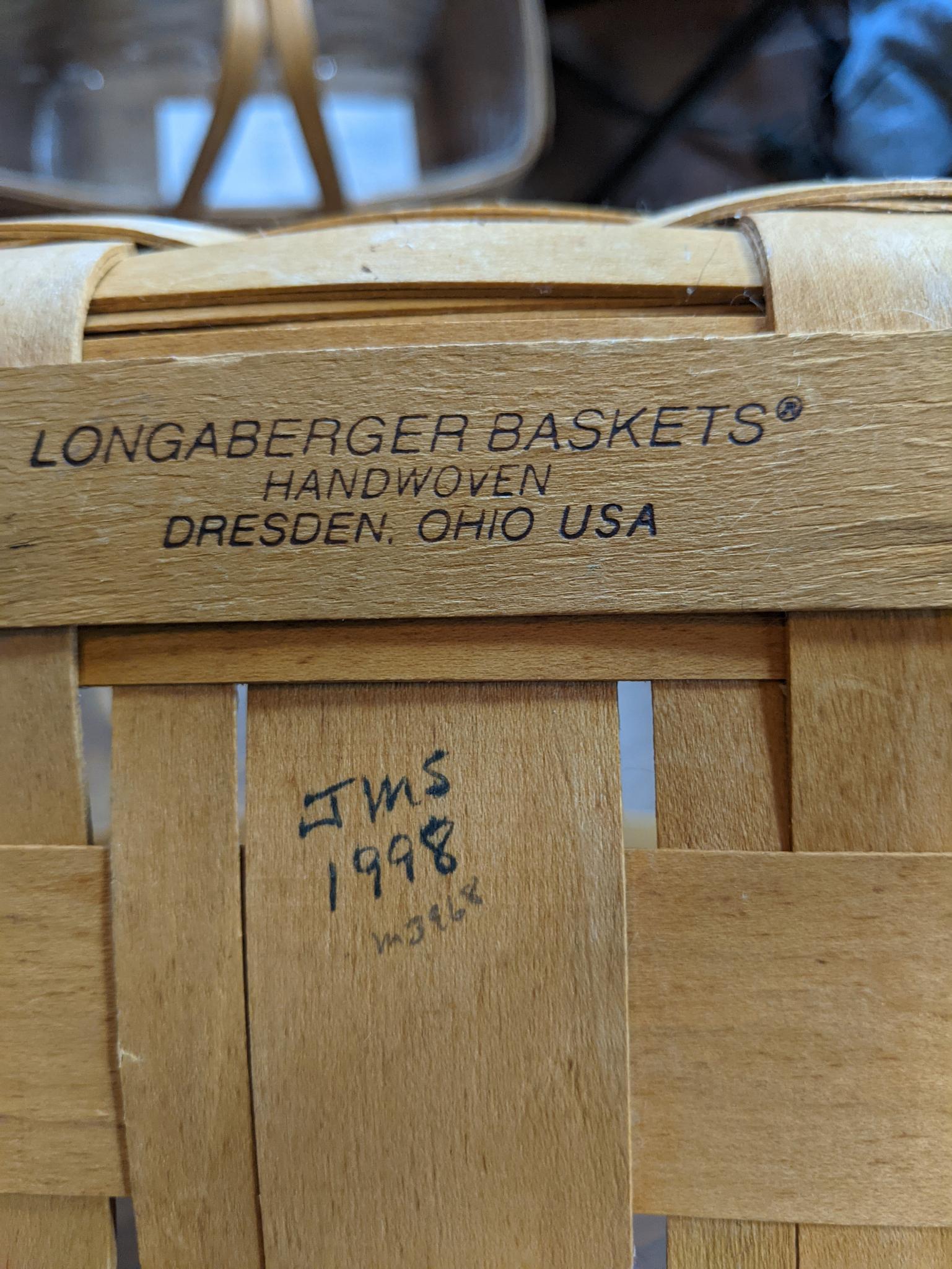 2 Longaberger Baskets- 1996 & 1998