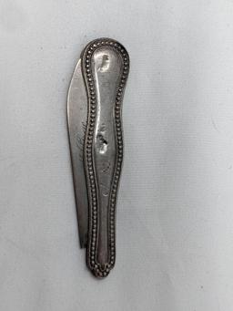 Beaded Edge Silver Cased Knife