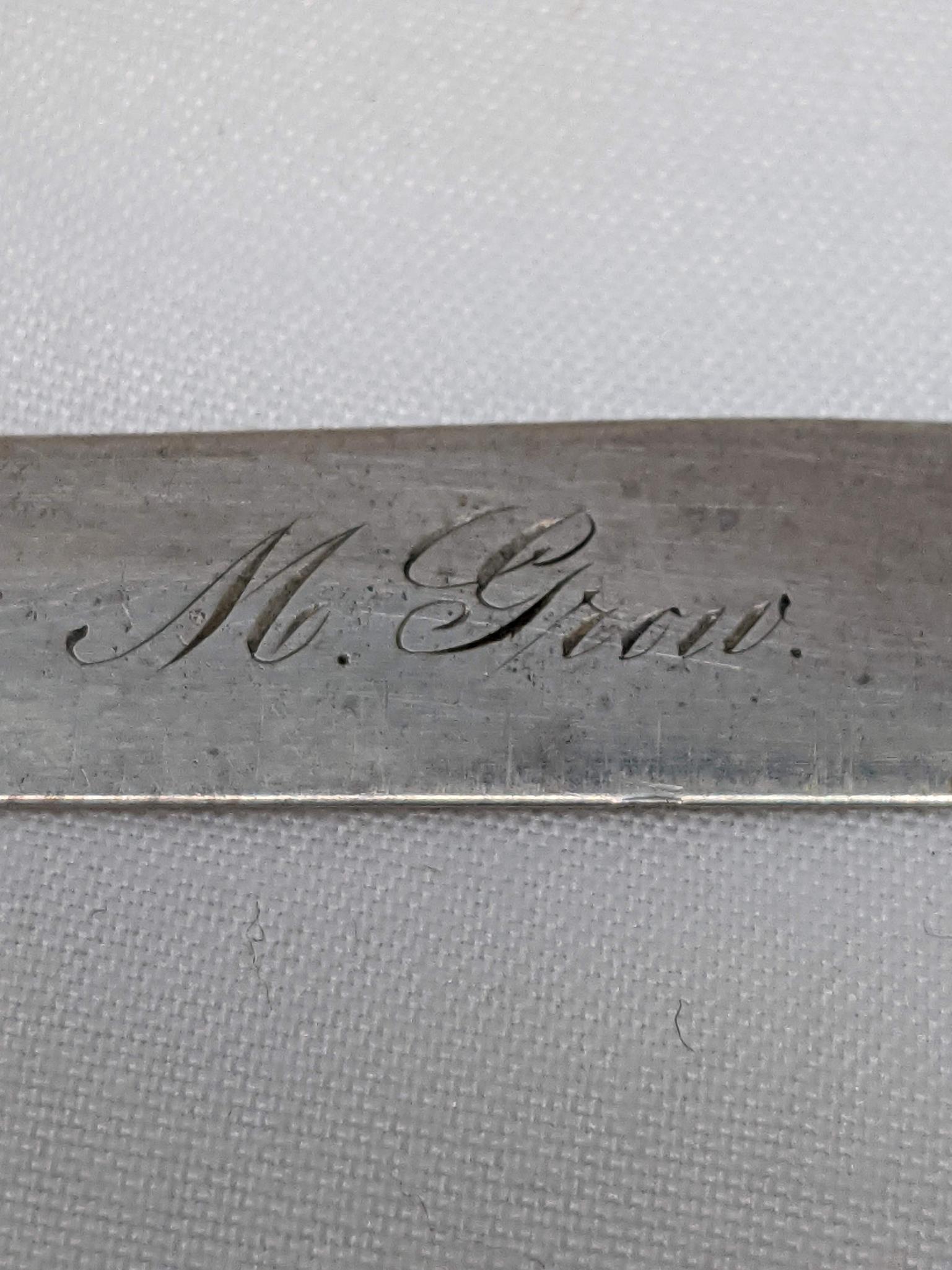 Beaded Edge Silver Cased Knife