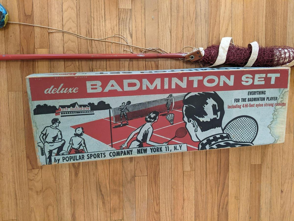 Vintage Badminton Set with Original Box