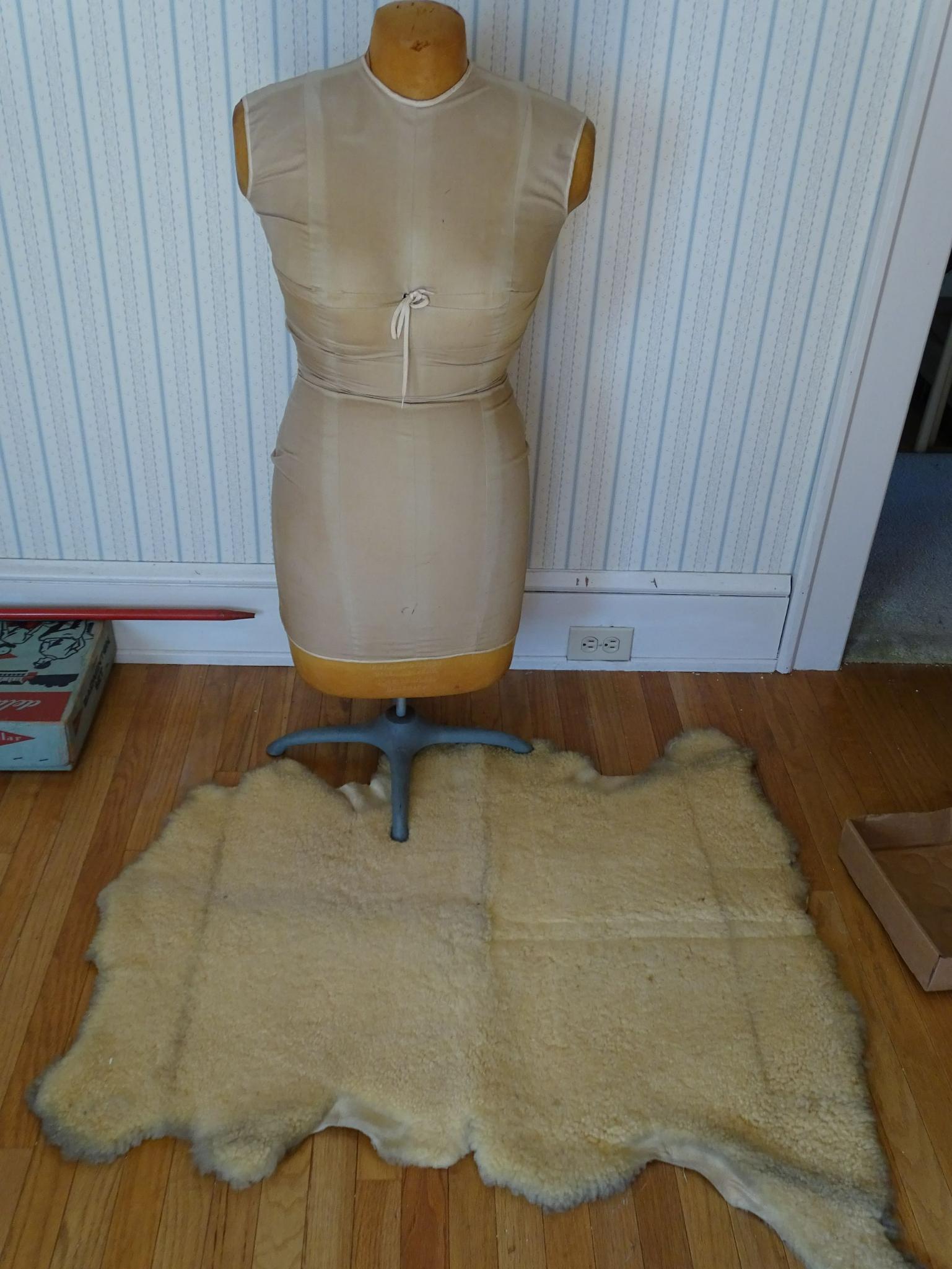 Dress Form and Sheepskin