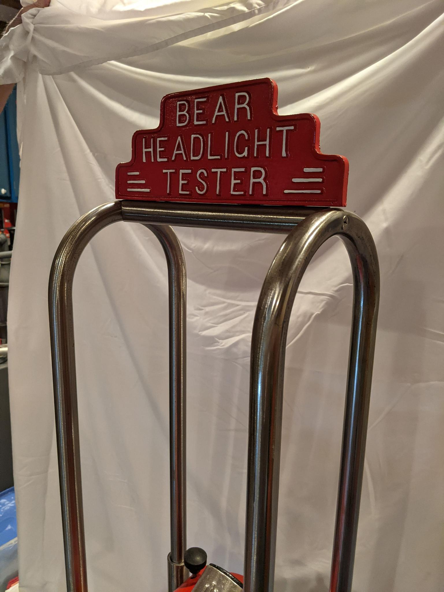 Restored Bear Headlight Alignment Machine, Adjustable