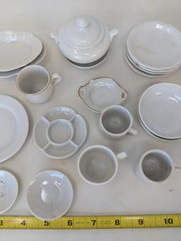 Miniature White Porcelain Dishware
