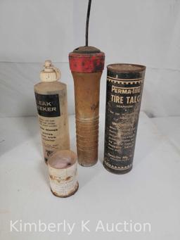 Vintage Bowes Multi-Plast Tubeless Tire Repair Kit Display and Contents