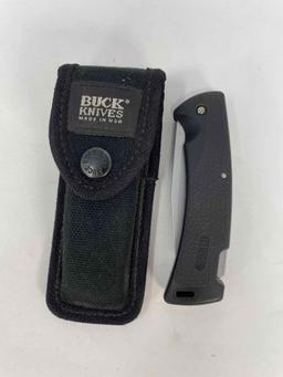 Buck 450 Knife with Canvas Case and Cold Steel (Taiwan) Neck Knife with Case