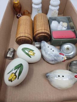 Salt & Pepper Sets- Wood, Glass, Ceramic, Metal