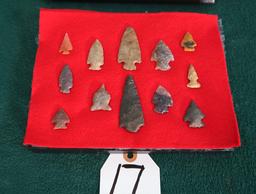 12 Very Nice Authentic Colorado Arrowheads