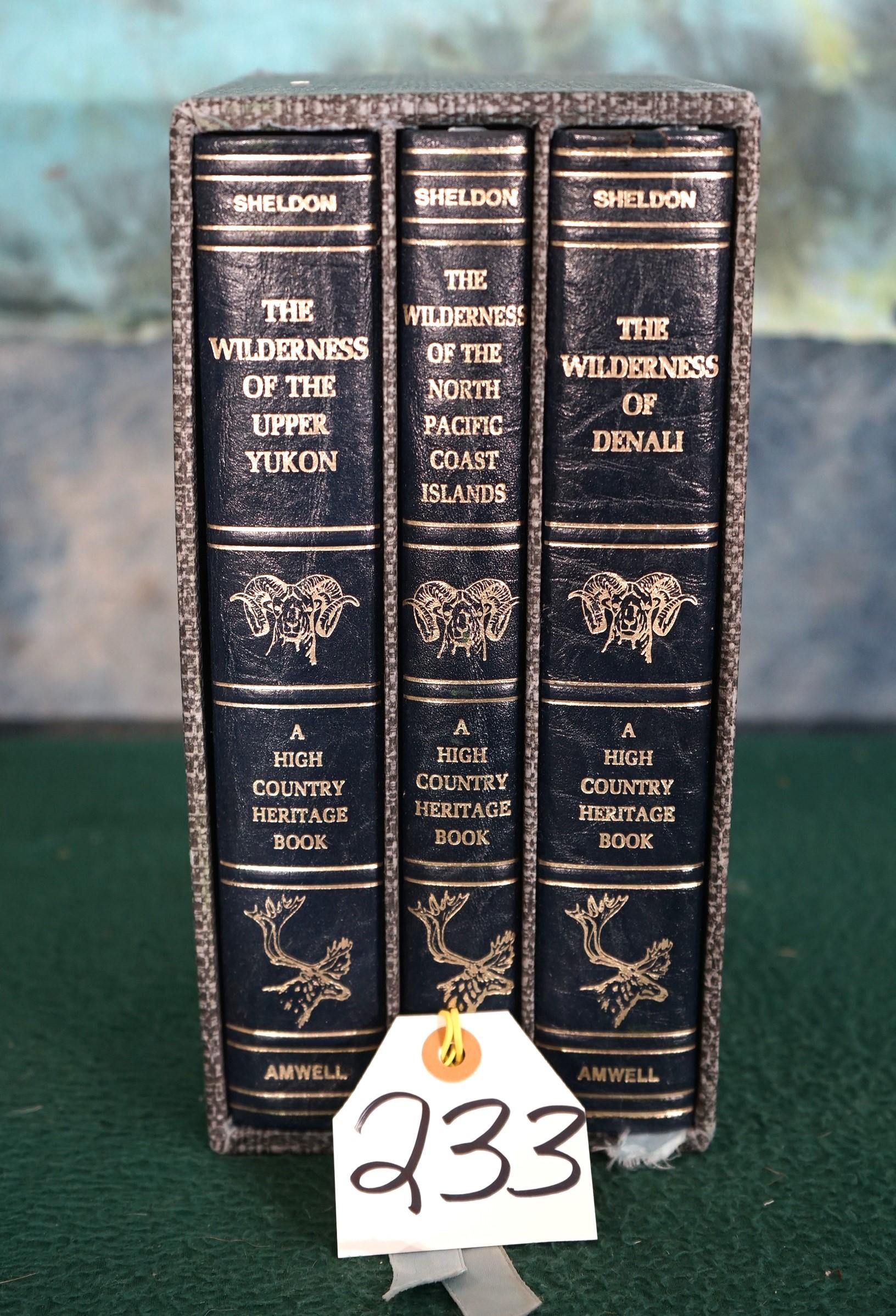 (3) Books with Protective Case on Hunting in Northwestern America