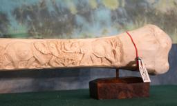 Beautiful Giraffe Carved Leg Bone on Stand Taxidermy