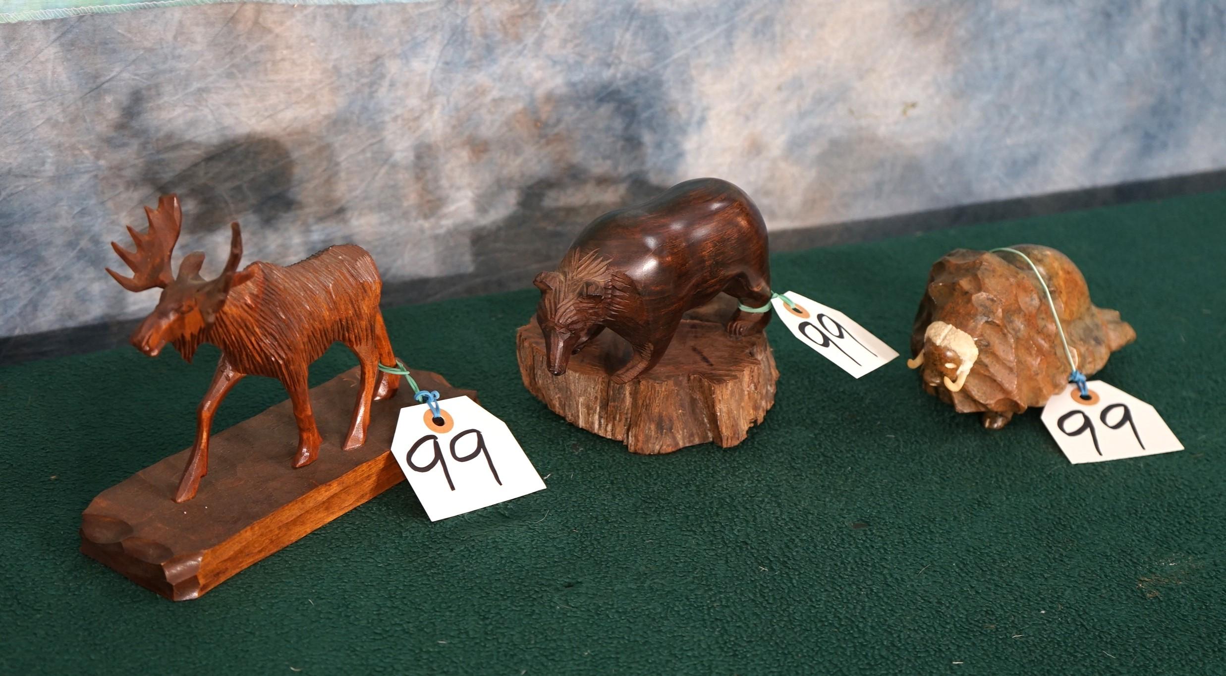 Three Wildlife Decorations