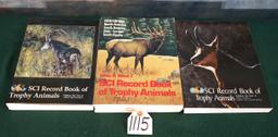 Three Soft Cover Safari Club International Record Books of Big Game