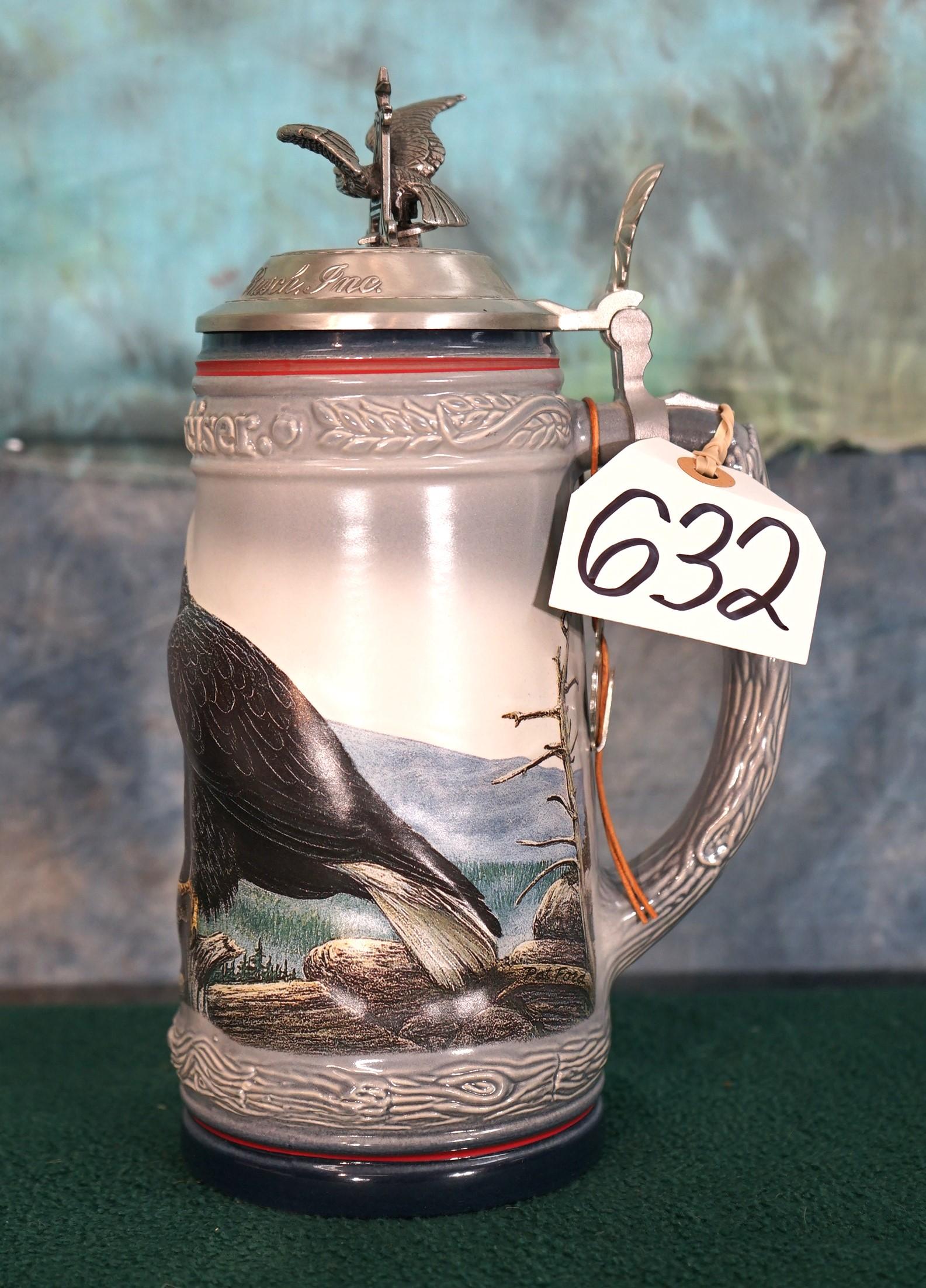 Brand New Budweiser Beer Stein with Bald Eagle Print