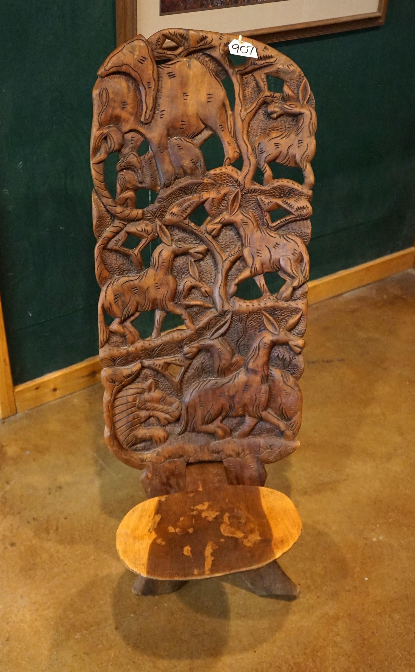 African Hand Carved Two Piece Chair made in Zimbabwe