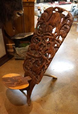 African Hand Carved Two Piece Chair made in Zimbabwe
