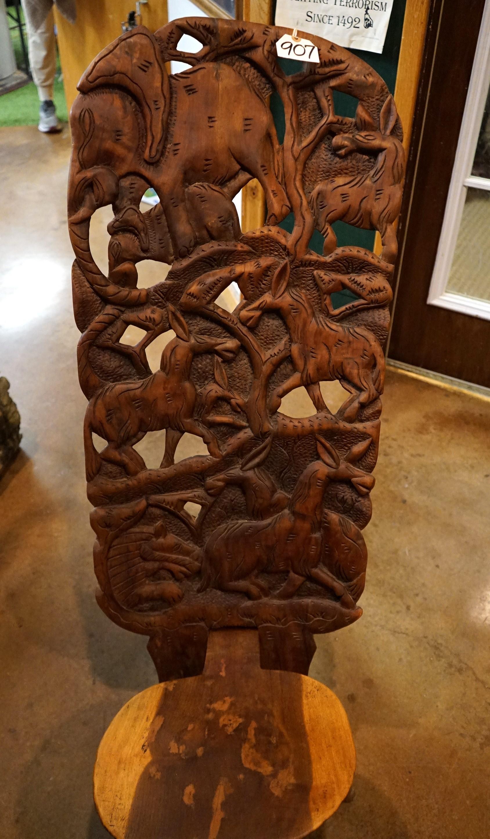 African Hand Carved Two Piece Chair made in Zimbabwe