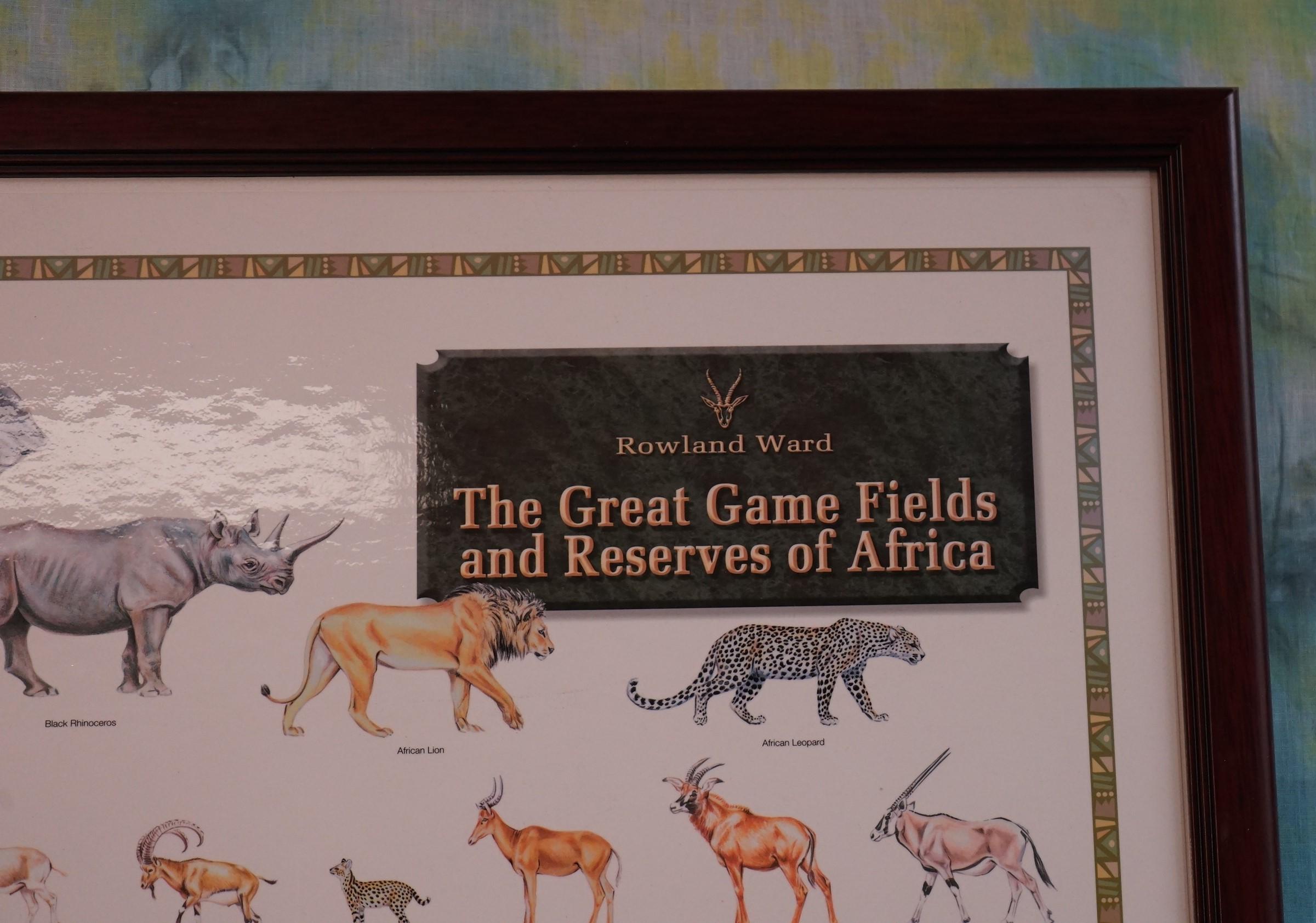 Framed Print from Rowland and Ward of "Africa's Big Game Animals"