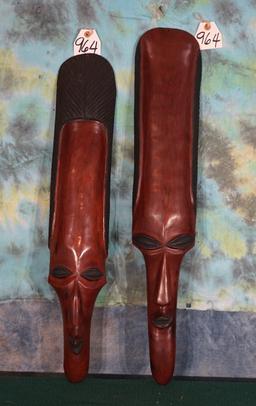 Pair of African Wood Mask