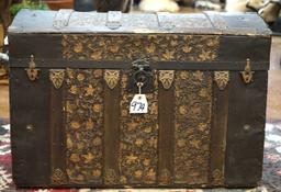 Antique European Steamer Trunk 1910- 20's circa