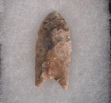Authentic Paleo Clovis Point Artifact Arrowhead with Display Case