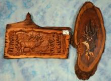 (2) Very Attractive Elk Decorations for the Wall