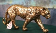 Beautiful Golden Leopard Ceramic Decoration