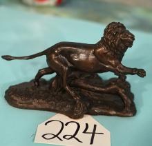 African Lion Solid Bronze by the Franklin Mint