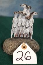 Brand New Meerkat Family Statue Decoration