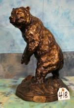 Large Coastal Brown Bear Resin Statue by Dick Idol called Whose Creel"