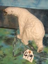 Cool Ceramic Polar Bear on Ice Hill Statue