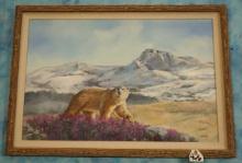 Awesome Framed Painting of a Polar Bear done by David Lash