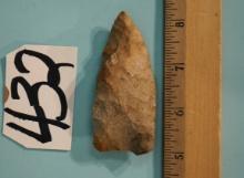 Authentic 3 1/4" Clovis Point Paleo Period Artifact Arrowhead