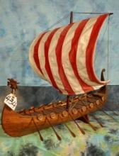 Cool Antique Wooden Model of Viking Ship