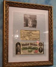 Framed Copy of Authentic Old West Prostitution License