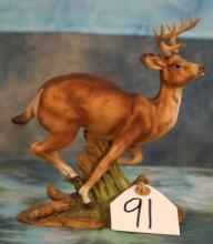 Beautiful 10pt. Whitetail Deer Ceramic Statue