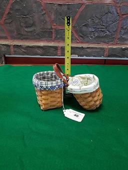 2 Extra small Longaberger baskets