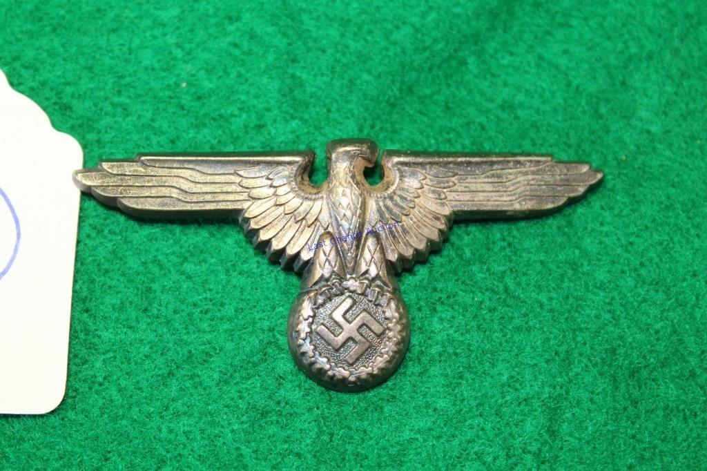 German WWII Waffen SS Officers Visor Cap Eage