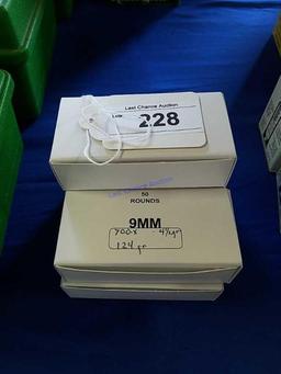 5-Boxes of 50ct 9mm Luger