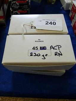 4-Boxes of 50ct  .45 ACP