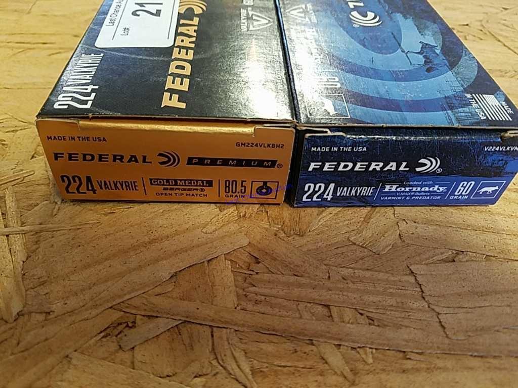 2X-20ct Federal .224 Valkrie