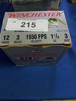 25ct Winchester 3in 3shot 12ga Steel