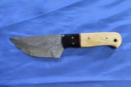 Custom Wood Handle 4" Damascus  Knife