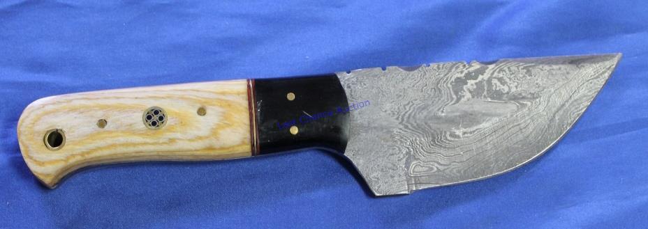 Custom Wood Handle 4" Damascus  Knife