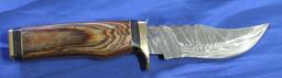 Custom Wood Handle 4" Damascus  Knife